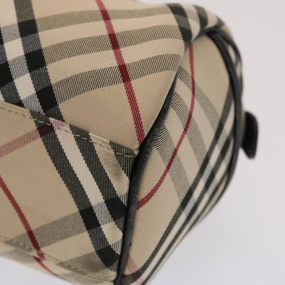 BURBERRY Nova Check Blue Label Hand Bag Nylon Beige Auth yk7573B - Picture 8 of 16